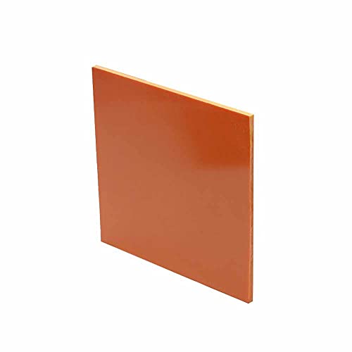 1 Stück Phenolplatte for Labor-DIY-Projekte und PCB-Bohrungen – hochfeste Bakelitplatte, mehrere Größen(Orange,250x250x10mm) von IAGWNNWY
