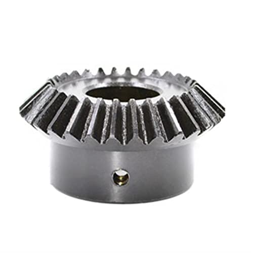 2 Stück Stahl 2M 30T Spiralkegelräder (16-28mm Bohrung) for landwirtschaftliche/industrielle Nutzung, 90° Antrieb, Schrägverzahnung(24mm bore 30 Teeth) von IAGWNNWY