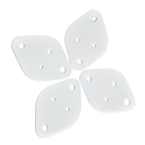 Hochtemperatur-Aluminiumoxid-Keramikplatte – 10 Stück, oval, 41 x 29 x 1 mm, mit 4 Löchern, Hochtemperatur-Aluminiumoxid, polierte Oberfläche von IAGWNNWY