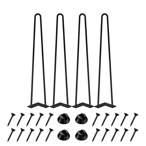 IAKAEUI 4 Set Hairpin Legs Tischbeine Tischkufen Austauschbare Tisch & Schrank DIY Metall Tischgestell, mit Bodenschoner Und Schrauben (Size : 65cm) von IAKAEUI