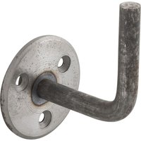 IAM DESGIN Handlaufträger mit Anschweißende - Handlaufhalter mit ø 64mm Rosette, Schmiedeeisen von IAM DESIGN