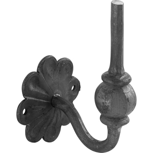 IAM DESGIN Handlaufträger mit Anschweißende - Handlaufhalter mit ø 91mm Rosette, Schmiedeeisen von IAM DESIGN