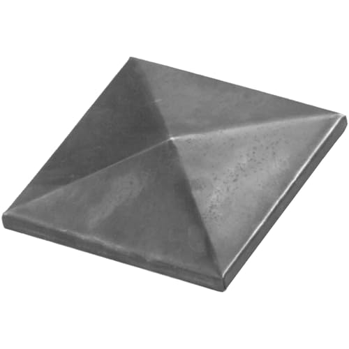 IAM DESIGN Abdeckkappe 50x50mm - rustikale Abdeckung für Treppengeländer passend zu Zierstäbe, Schmiedeeisen von IAM DESIGN
