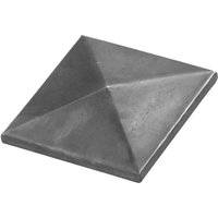 Abdeckkappe 80x80mm - rustikale Abdeckung für Treppengeländer passend zu Zierstäbe, Schmiedeeisen - Iam Design von IAM DESIGN