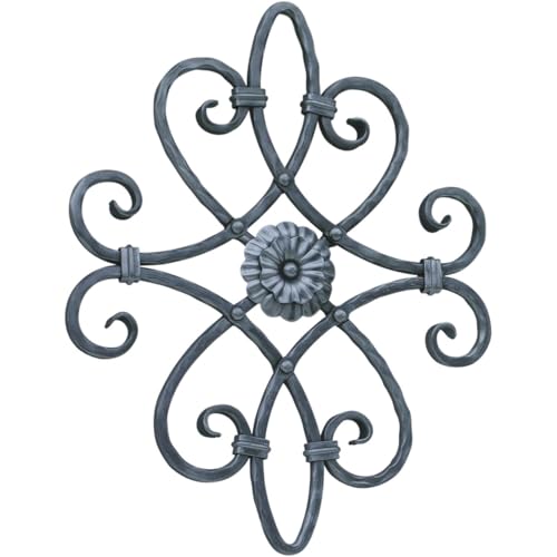 IAM DESIGN Zierelement 430x530mm aus geschmiedetem Eisen passend zu Schmiedeeisen Treppengeländer von IAM DESIGN