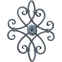 Iam Design - Zierelement 430x530mm aus geschmiedetem Eisen passend zu Schmiedeeisen Treppengeländer von IAM DESIGN