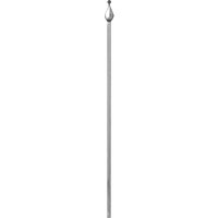 Iam Design - Zierstab 1000mm zum Anschweißen mit Lanze 85x35mm, Eisenstange passend zu Handlauf Treppengeländer, Schmiedeeisen glatt von IAM DESIGN