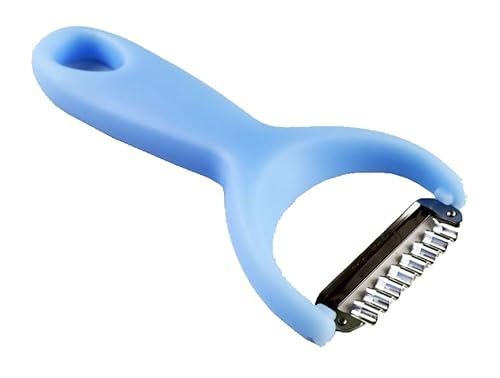 Griff Papaya Aktenvernichter Werkzeug Edelstahlklinge Gemüsehobel für Salate Salat Maker Schnell & Einfach Karotten, Kartoffeln, Rüben, Gurken (Kunststoffgriff) von IAMSIAMZ