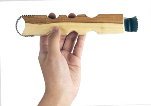 Kokosnuss-Reibe mit Holzgriff in XL-Größe – robuste, scharfe Edelstahlklinge und Mehrzweck-Raspel für einfache Handhabung, effizientes Zerkleinerungswerkzeug von IAMSIAMZ