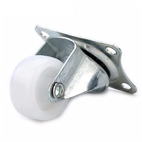 4 Stück Universal 1.5 Zoll Lenkrollen, Weiße PP Nylon Rollen mit Doppelrollenlager (1.5 Inch) von IANHUASH