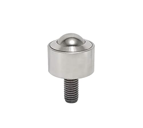 Universal Präzisionskugelrollen Edelstahl 304 Rostfrei Universal Radschraubenzylinder, 1 Stück (SUS304-KSM-15FL) von IANHUASH