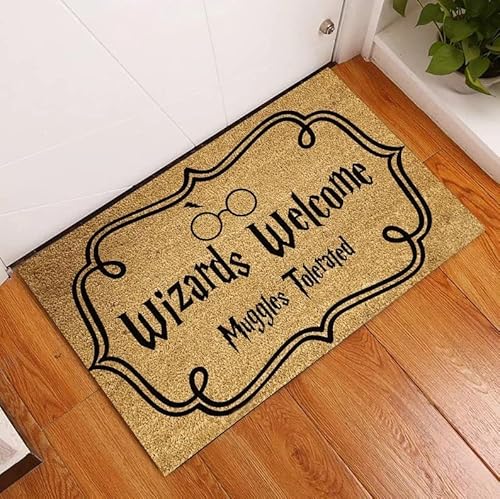 Bodenmatte Wizards Welcome Muggles Tolerated Welcome Eingangsteppiche Heimdekoration 24"x36" von IAS Shop