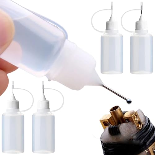 IATAHI Nadelflaschen,Präzisionsspitzen-Applikator-Flaschen,Dosierflasche Mit Nadelspitze,Dosierflasche,Quetschflasche Klein,Plastikflasche,Kleine Plastikflaschen Zum BefüLlen,für Leimtintenöler von IATAHI