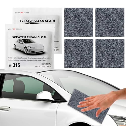 Nano Sparkle Tuch Auto Kratzer,4 Stück Nano Sparkle Tuch,Nano Magic Tuch,Nano Magic Tuch Auto Kratzer Reparatur,Car Scratch Remover für Reparatur von leichten Kratzfarben,Lackpflege von IATAHI