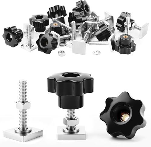 T-Nut Adapter,6pcs T-Nut Adapter Nutensteine,T-Nut Relingträger mit Muttern,T-Schiene Gleitmuttern Nutensteine,T-Nut Muttern Kit,Dachträger Relingträger T-Nut Adapter Nutensteine von IATAHI