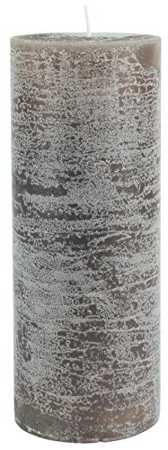 IB LAURSEN Rustikale Stumpenkerze versch.Farben und Größen Kerze Antik NEU Altarkerzen 100% Paraffin lange Brenndauer (Ø 7 x H 18 cm, Braun) von IB Laursen