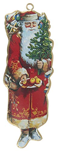 IB Laursen - Christbaumschmuck - Weihnachtsmann mit Obst in der Hand - Metall - 16,5 x 4,7 cm von IB Laursen