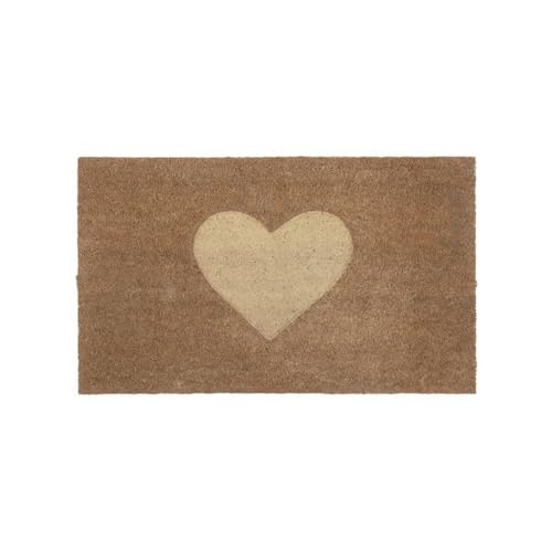 IB Laursen Fußmatte HERZLICH Natur braun aus Kokos mit eingeprägtem Herz 40x60cm von IB Laursen
