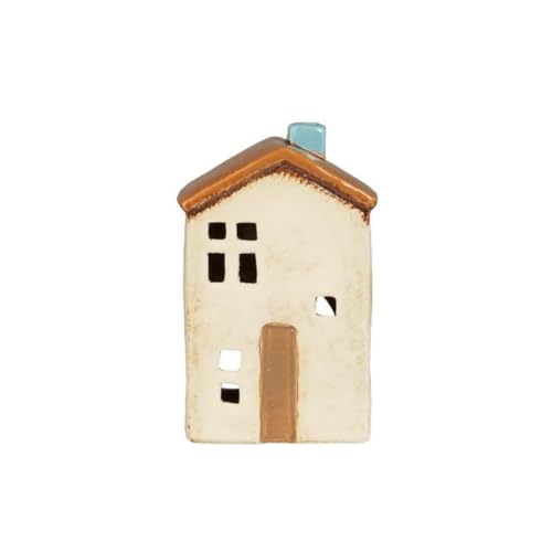 IB Laursen Haus f/Teelicht Brighton braune Tür, B: 7,2 H: 13 L: 8 von IB Laursen