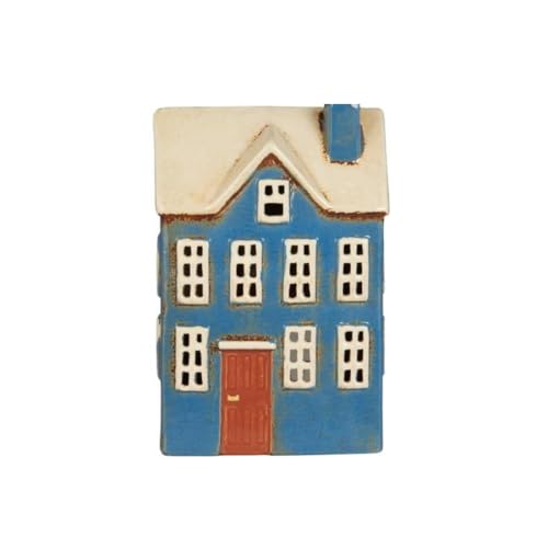 IB Laursen Haus f/Teelicht Nyhavn 1 Dachfenster braune Tür, B: 7,5 H: 20,5 L: 10 von IB Laursen