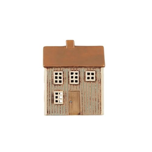 IB Laursen Haus f/Teelicht Visby braune Tür, B: 7,7 H: 17 L: 14,5 von IB Laursen