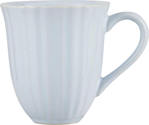 IB Laursen - Henkelbecher, Kaffeebecher, Becher mit Rillen - Farbe: Stillwater, Hellblau - Keramik - 250 ml von IB Laursen