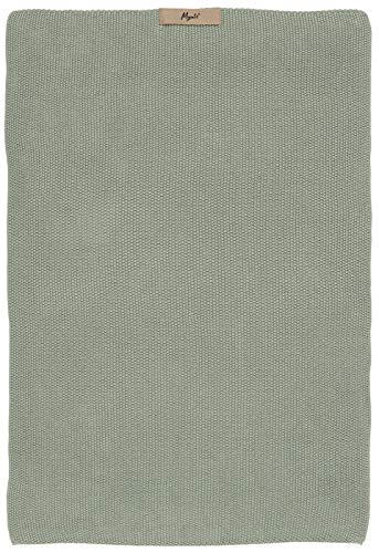 IB Laursen Handtuch 'Mynte' in STAUBIG GRÜN gestrickt aus Baumwolle von IB Laursen