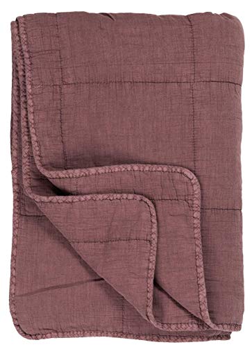 IB Laursen - Quilt, Tagesdecke, Decke, Kuscheldecke - Farbe: Malve, Rosa - 100% Baumwolle - 180 x 130 cm von IB Laursen