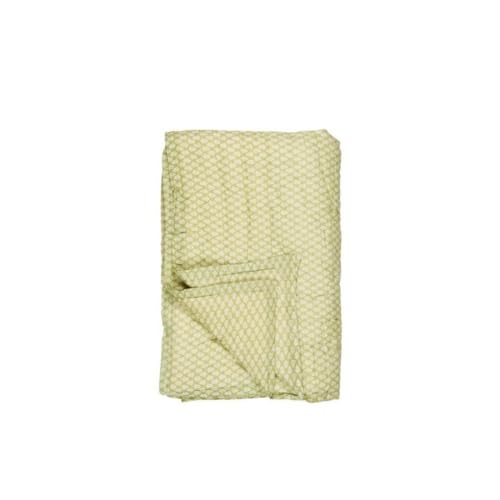 IB Laursen Quilt Caja staubig grün m/weißen Blumen B: 130 L: 170 von IB Laursen