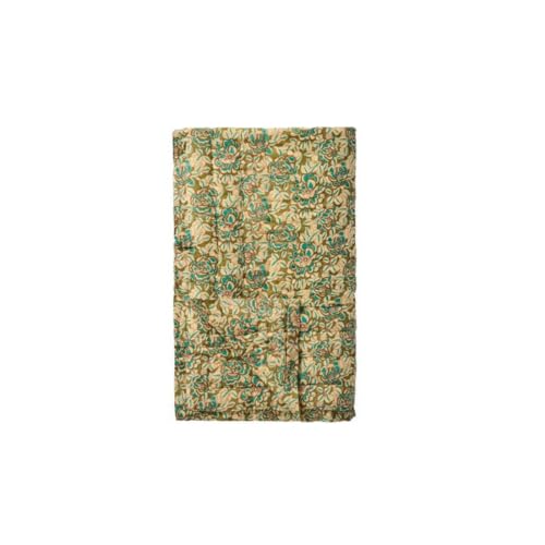 IB Laursen Quilt Clara Blumen m/türkisen Blättern B: 130 L: 170 von IB Laursen