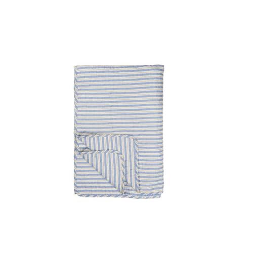 IB Laursen Quilt blau m/weißen und braunen Streifen B: 130 L: 180 IB Laursen Quilt blau m/weißen und braunen Streifen B: 130 L: 180 von IB Laursen