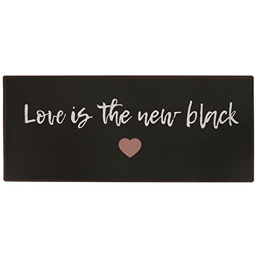 IB Laursen Schild Love is The New Black Metall Spruch Blech Bild Liebe Bild Tür Hänge Deko von IB Laursen