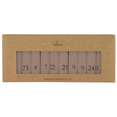 IB Laursen Stabkerzen 1-24 Malva mit schwarzen Zahlen IB Laursen Stabkerzen 1-24 Malva mit schwarzen Zahlen von IB Laursen
