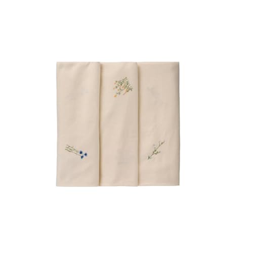 IB Laursen Tischdecke Flora länglich m/Margeriten, Kornblumen und Butterblumen Butter Cream B: 150 L: 250 von IB Laursen