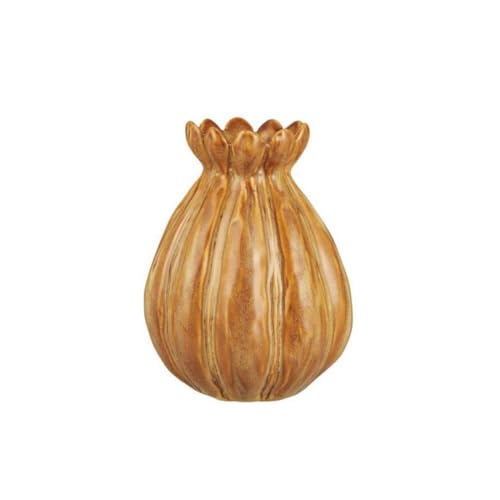 IB Laursen Vase m/unregelmäßigen Rillen Clay H: 13 Ø: 9,5 von IB Laursen