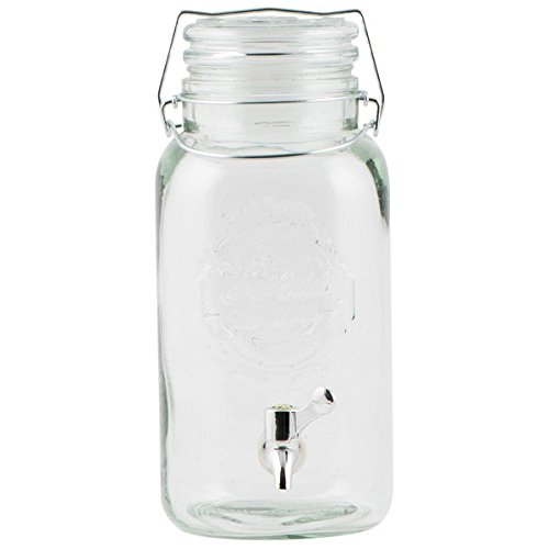 IB Laursen Vintage Getränke Dispenser Saftspender Getränkespender Wasserspender aus Glas in Weckoptik Einmachglas inkl. Zapfhahn und Metall Clip mit einer Füllmenge von 4L, Deckel aus Glas, perfekt für Ihre Sommerbowle IB Laursen Vintage Getränke Dispenser Saftspender Getränkespender Wasserspender aus Glas in Weckoptik Einmachglas inkl. Zapfhahn und Metall Clip mit einer Füllmenge von 4L, Deckel aus Glas, perfekt für Ihre Sommerbowle von IB Laursen