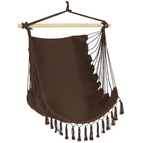 IB Laursen [W0724] Hängesessel braun Melange m/Quasten - B: 100 L: 130 von IB Laursen