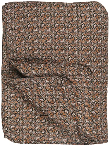 Ib Laursen Kuscheldecke Tagesdecke Steppdecke Plaid Quilt schwarz mit Minimuster 180 cm x 130 cm, 100% Baumwolle, Füllung 90% Baumwolle, 10% Polyester von IB Laursen