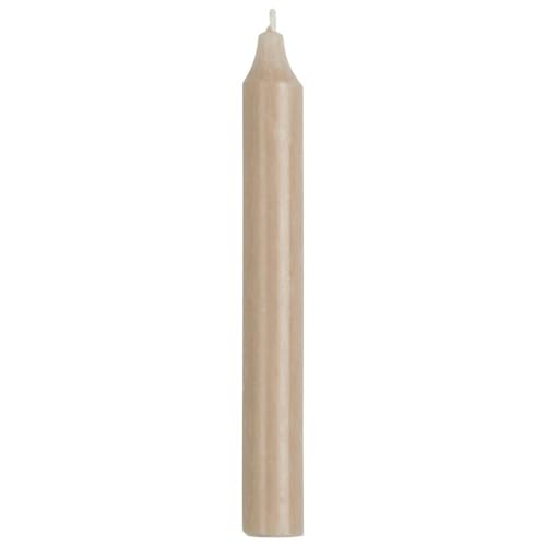 Ib Laursen Rustikale Stabkerze Kerze Spitzkerze durchgefärbt 100% Paraffin H18xØ2,2cm im 4er Set Candle Ambiente Kerze Brenndauer 8 Stunden (Sand) von IB Laursen