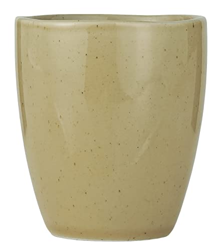 Ib Laursen Tasse Kaffeetasse Kaffeebecher Becher ohne Henkel Mustard Dunes Höhe: 9 cm, Durchmesser: 8 cm Steingut gelb von IB Laursen