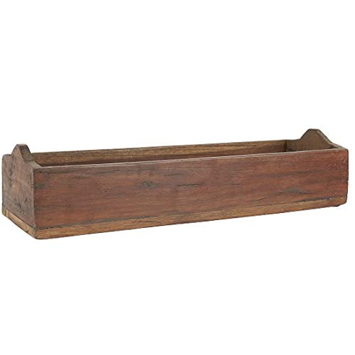 Ib Laursen Unique Rechteckige Box aus recyceltem Holz mit gebogenen Enden, 40 cm von IB Laursen