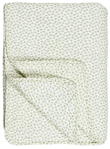 IB Laursen Quilt Tagesdecke Decke grüne Blätter 130x180cm Baumwolle Überwurf von IB Laursen