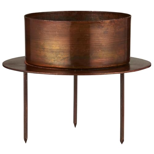 Rustikaler und hochwertiger Kerzenhalter Kerzenhalter für Adventskranz Metall Bronze mit 3 Spießen für 7cm Stumpenkerzen Vintage Dekoration für Tisch & Garten | Hochwertiger Kerzenständer Höhe 8,5 cm von IB Laursen
