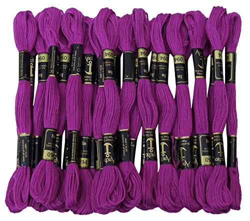 ANCHOR Stranded Baumwollfaden Floss-Kreuz-Stich Handstickerei Packung mit 25 Skeins-Lila ANCHOR Stranded Baumwollfaden Floss-Kreuz-Stich Handstickerei Packung mit 25 Skeins-Lila von IBA Indianbeautifulart