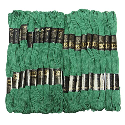 25 Stück Baumwoll-Nähgarn, Stickgarn, Kreuzstichstich von Knitwit