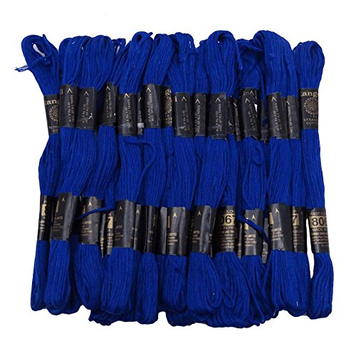 IBA Indianbeautifulart 25 Stuck Verp Blau Stich-Stickerei Cotton Sewing Skeins Gewinde Floss Knitting von Knitwit