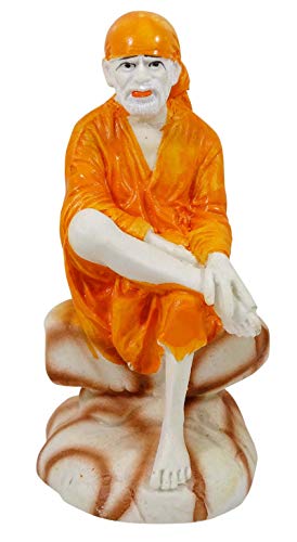 IBA Indianbeautifulart Harz Lord Sai Baba Statue Auto Armaturenbrett Dekor Indische Religiöse Figur von IBA Indianbeautifulart