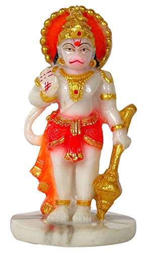 IBA Indianbeautifulart Herr Hanuman Handgefertigte Harz Statue 10.5 cm Idol Fur Auto Armaturenbrett Figuren Wohnkultur von IBA Indianbeautifulart