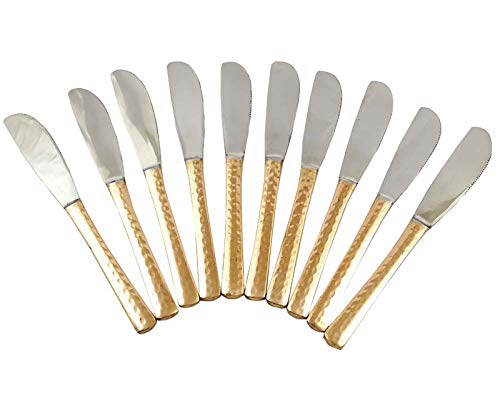 IBA Indianbeautifulart Traditionelle indische Vorlegegabel Kuche Zubehur Kupfer Besteck Set 10 Stuck von IBA Indianbeautifulart