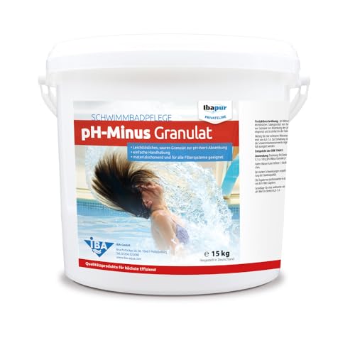 IBA 15 kg pH-Minus Granulat pH Wert Senker pH-Regulierung Pool DIN19643 von IBA
